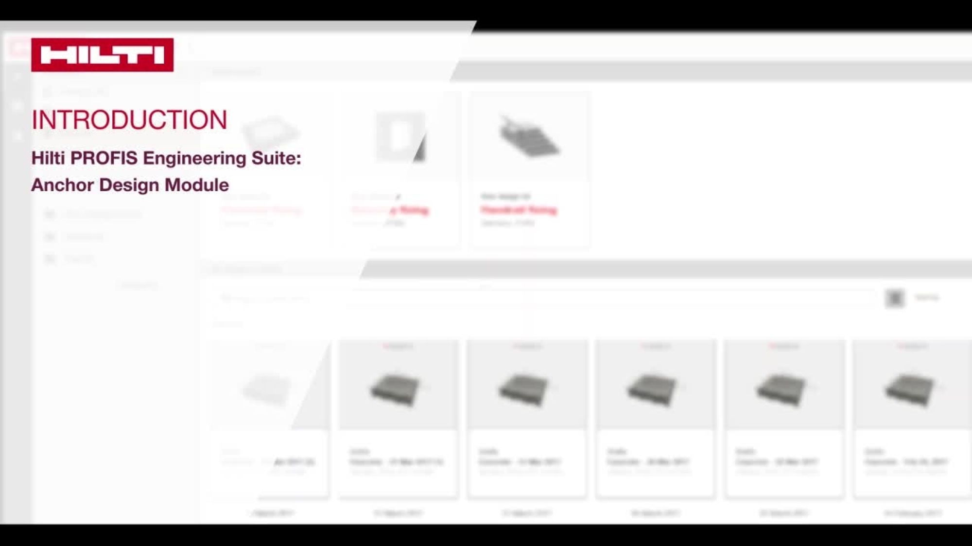 Undervisningsvideo (nr. 2): Få mere at vide om funktioner og indstillinger i Hilti PROFIS Engineering, og hvordan du kan tilpasse designet og ændre egenskaber for beton og standplader.