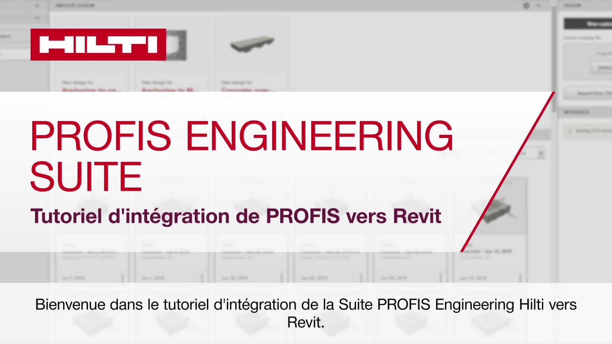 Tutoriel d'introduction de PROFIS Engineering Suite à Revit.