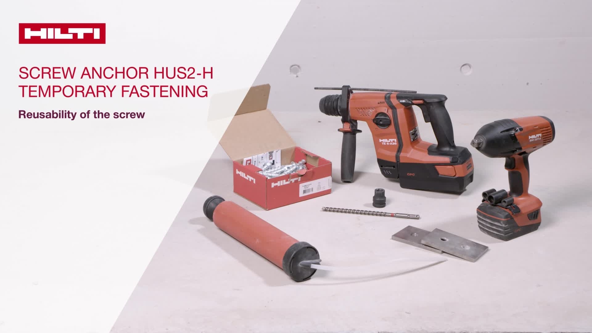 Se&nbsp;hur man installerar Hilti skruvankare för tillfällig infästning