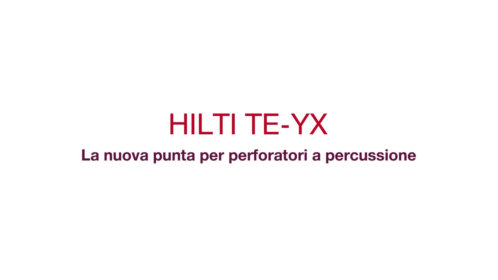 Dimostrazione della nuova punta per perforatori TE-YX.