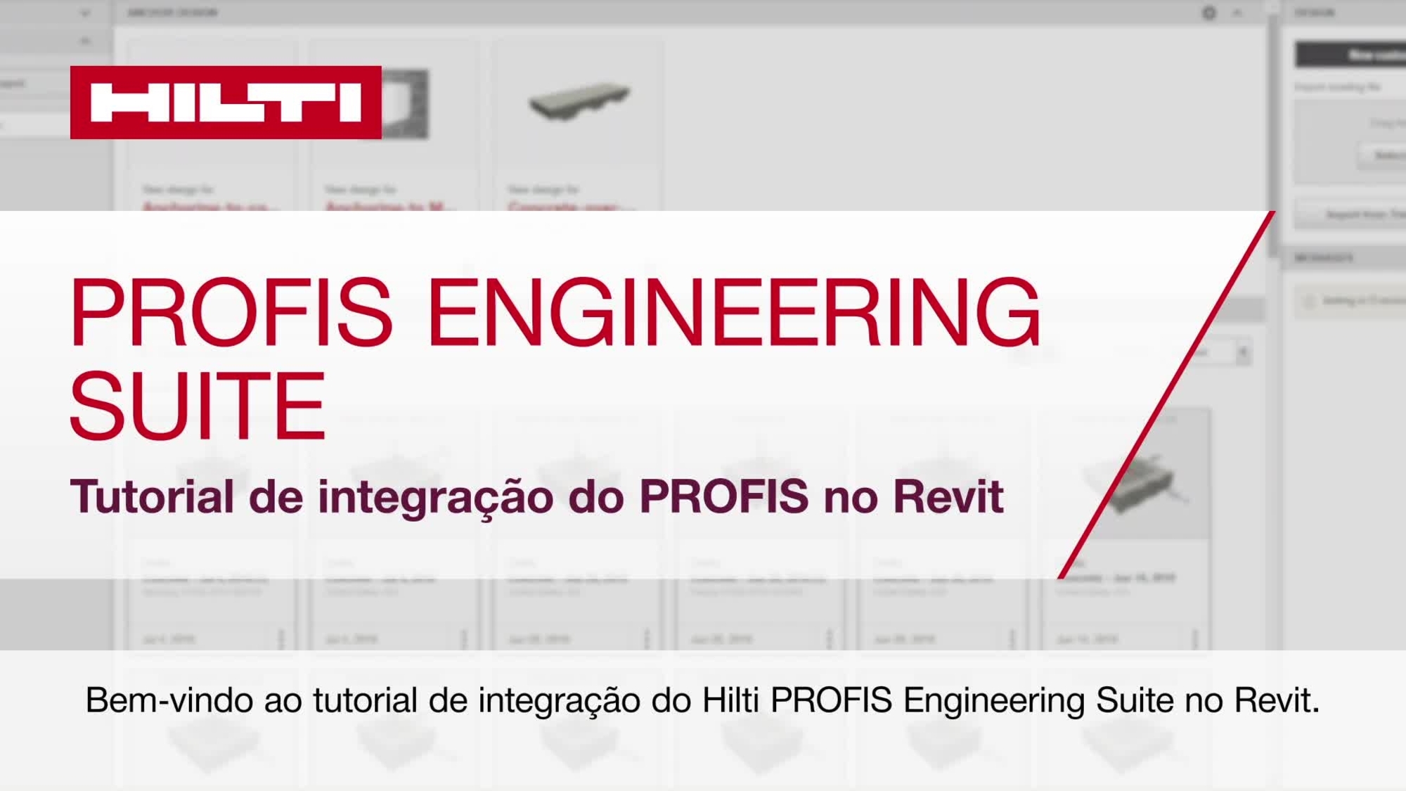 Tutorial de apresentação do PROFIS Engineering Suite para o Revit.