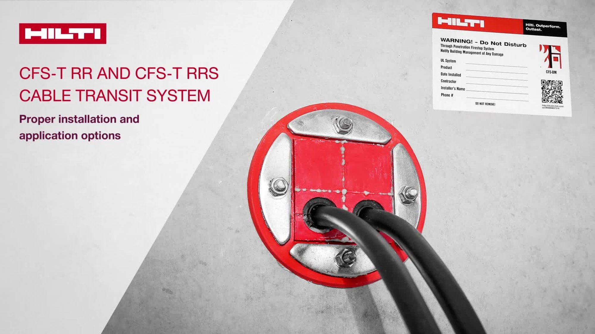 Bemutató videó a CFS-T RR és a CFS-T RRS kábelátviteli rendszerről, a megfelelő beszereléséről és az alkalmazási lehetőségekről - !