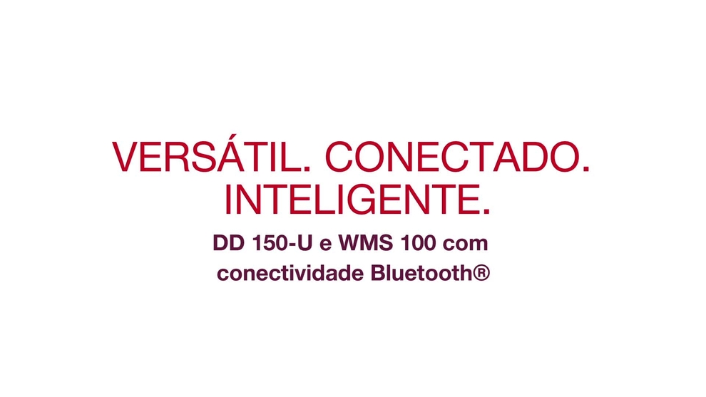 Versátil. Inteligente. Interligados. Conheça o DD 150-U (03) com conectividade Bluetooth ao WMS 100 BLE.  