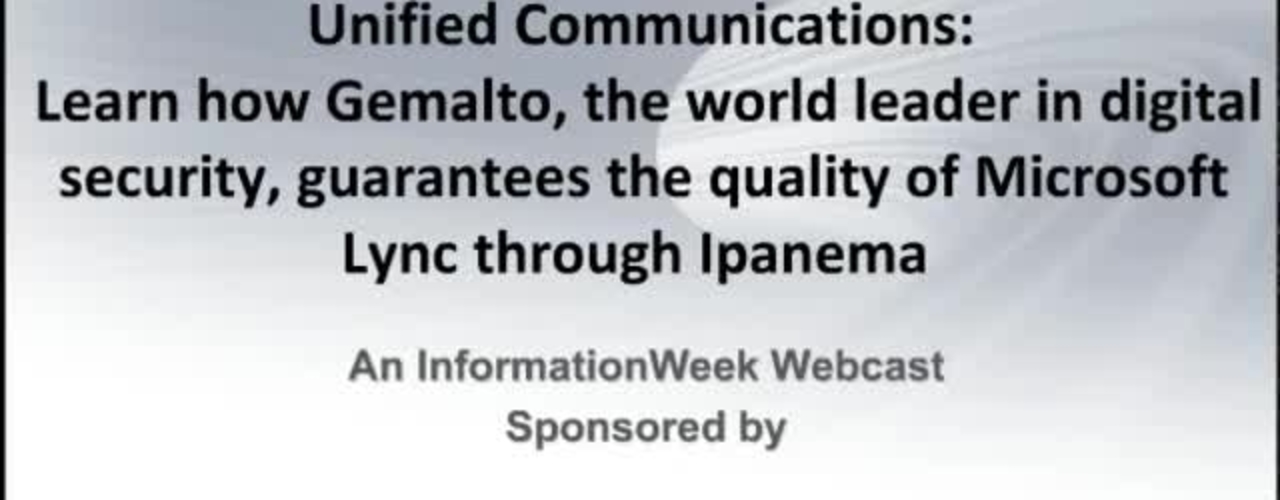 Unified Communications Webcast