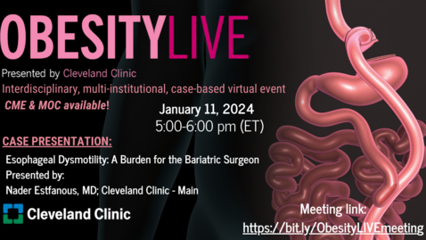 Thumbnail for entry ObesityLIVE - Jan. 11, 2024