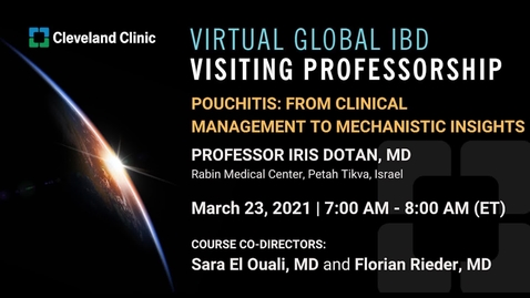 Thumbnail for entry Global IBD Visiting Professorship:  Prof Iris Dotan - March 23, 2021