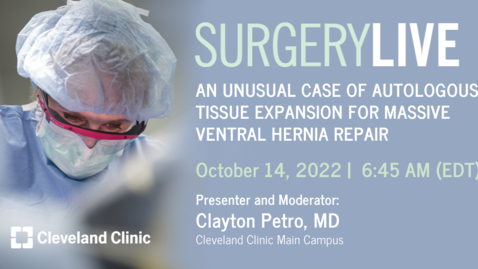 Thumbnail for entry Surgery Live - October 14, 2022