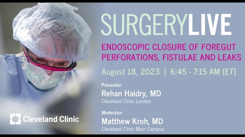 Thumbnail for entry Surgery Live - August 18, 2023