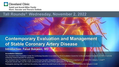 Thumbnail for entry Contemporary Evaluation and Management of Stable Coronary Artery Disease