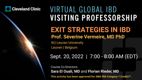 Thumbnail for entry Virtual Global IBD Visiting Professorship - Sept. 20, 2022