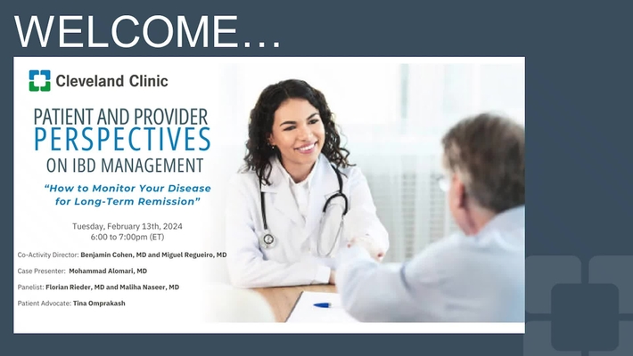 Patient and Provider Perspectives On IBD Management - Feb. 13, 2024