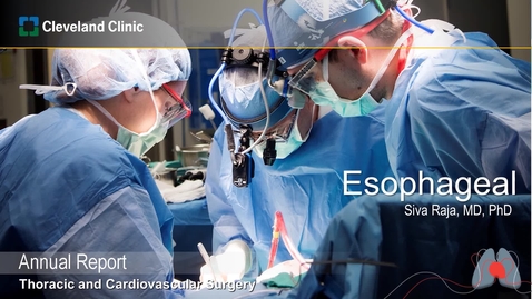 Thumbnail for entry Esophageal Surgery: 2019 Outcomes