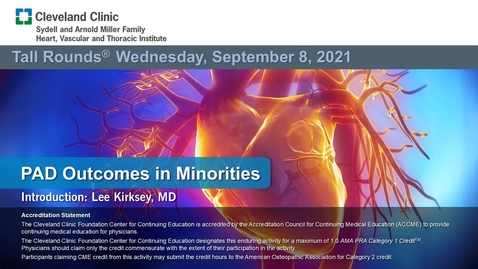 Thumbnail for entry PAD Outcomes in Minorities