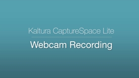 Thumbnail for entry CaptureSpace Lite - Webcam Recording
