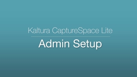 Thumbnail for CaptureSpace Lite - Admin Setup