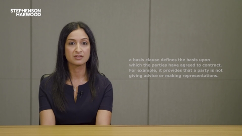 Thumbnail for Basis Clauses -  Finance Litigation Video Series (Stephenson Harwood)