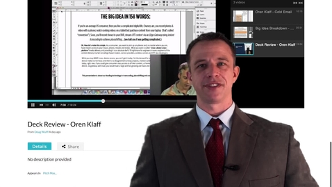 Thumbnail for Podcast Video Review - Oren Klaff