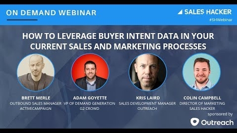 Thumbnail for How to Leverage Buyer Intent Data in your Current Sales and Marketing Processes