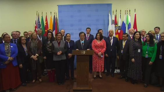Joint statement delivered by Yamazaki Kazuyuki (Japan/Security Council President) on conflict prevention, peacebuilding and sustaining peace - Security Council Media Stakeout