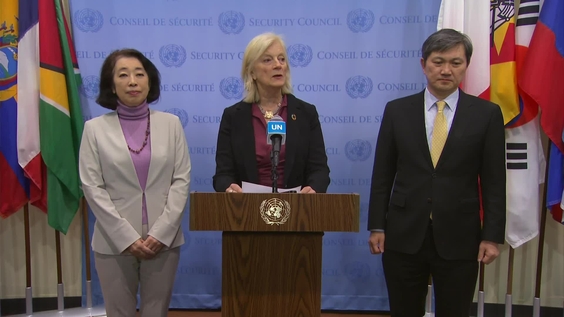 The United States, Japan and the Republic of Korea on on Women, Peace and Security on International Women&#039;s Day - Security Council Media Stakeout