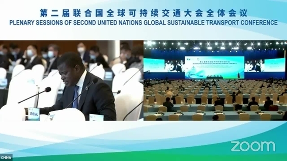 3rd Plenary session, 2nd UN Global Sustainable Transport Conference  (14-16 October 2021, Beijing, China)