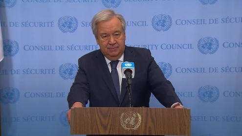 António Guterres, Secretary-General of the United Nations - Media Stakeout