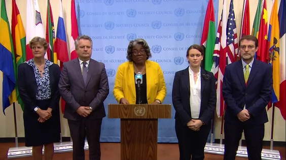 US, France, UK, Albania &amp; Ukraine on Iranian Drones - Security Council Media Stakeout