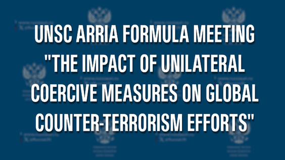 Arria-Formula - The impact of unilateral coercive measures on global counter-terrorism efforts