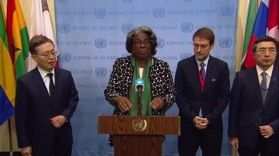 Linda Thomas-Greenfield (USA) on Human Rights Situation in DPRK - Security Council Media Stakeout