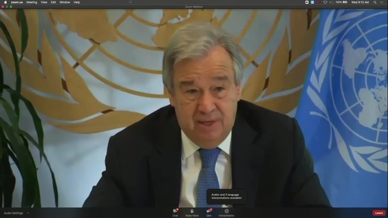 António Guterres (UN Secretary-General) at the opening session of Africa Dialogue Series (ADS) High-Level Public Policy Debate