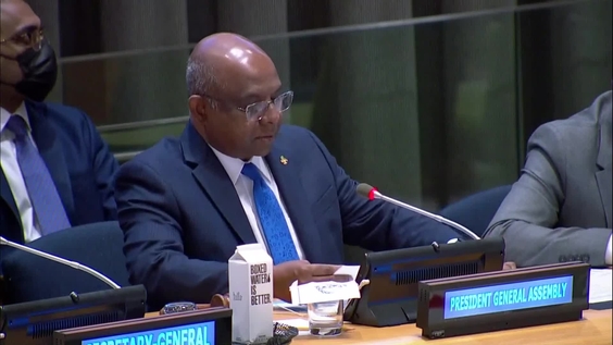 Abdulla Shahid (General Assembly President) at the Briefing by the Secretary-General on the progress on &quot;Our Common Agenda&quot;