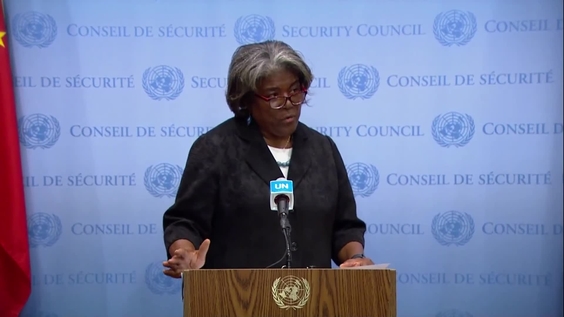 Linda Thomas-Greenfield (USA) on Ukraine - Security Council Media Stakeout