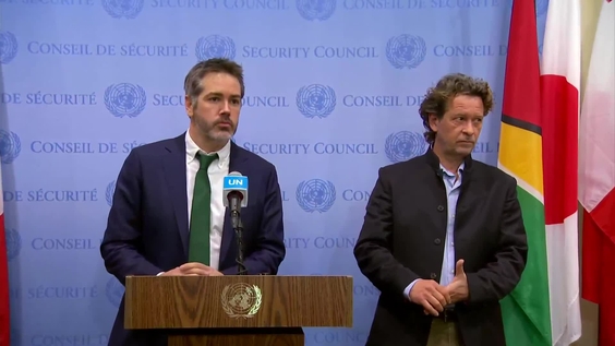 Christopher Lockyear (MSF) &amp; Remi Carrier (MSF) on the situation in Palestine - Security Council Media Stakeout