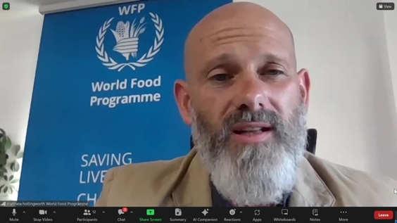 Press Conference: Matthew Hollingworth, World Food Program (WFP) Country Director in Palestine on the situation in Gaza