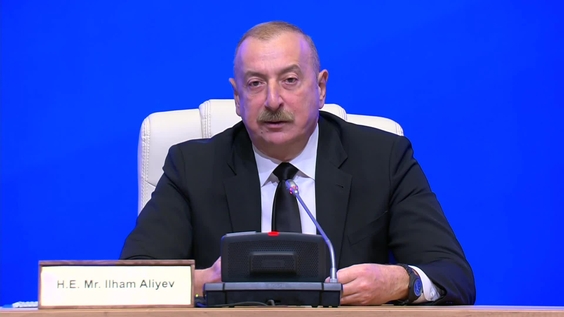 Ilham Aliyev (Azerbaijan) at the opening ceremony of the 6th World Forum on Intercultural Dialogue