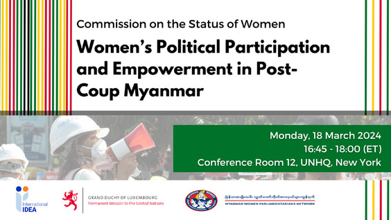 Women&#039;s Political Participation and Empowerment in Post-Coup Myanmar (CSW68 Side Event)