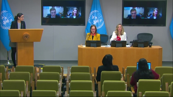 Press Conference: Sarah Hendriks and Kalliopi Mingeirou (UN Women); Candice Welsch and David Rausis (UNODC) on the International Day for the Elimination of Violence Against Women 2025