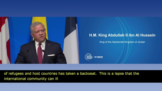 (Jordan) 1st Plenary Session - Global Refugee Forum 2023