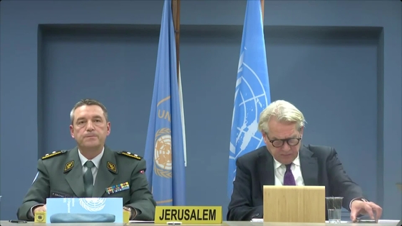Major General Patrick Gauchat (UNTSO) on the Middle East, including the Palestinian question - Security Council, 9513th meeting