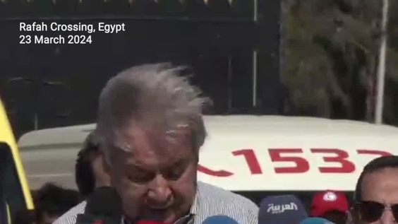 António Guterres (Secretary-General) during his visit to the Rafah Crossing