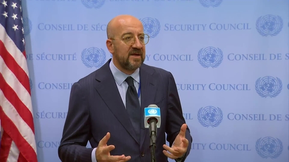 Charles Michel (President of the European Council) on Ukraine - Security Council Media Stakeout
