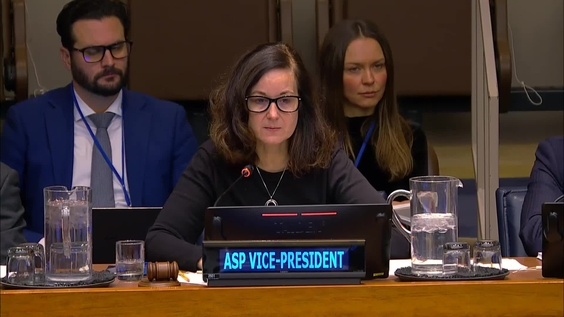 (8th plenary meeting) Twenty-second session of the Assembly of States Parties to the Rome Statute