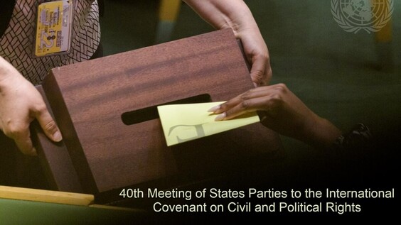 40th Meeting of States Parties to the International Covenant on Civil and Political Rights