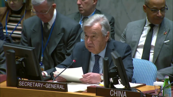 António Guterres (UN Secretary-General) on the situation in the Middle East, including the Palestinian question - Security Council, 9489th meeting