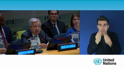 António Guterres (Secretary-General) at the ECOSOC Youth Forum 2024