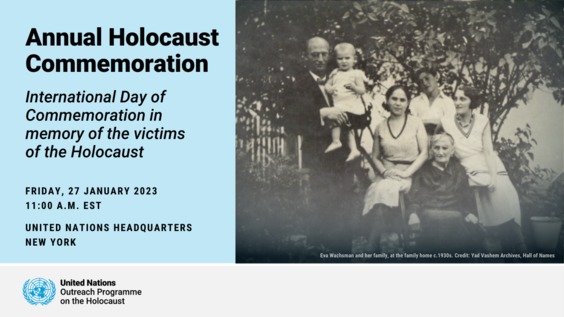 Holocaust Memorial Ceremony 2023 - International Day of Commemoration in memory of the victims of the Holocaust