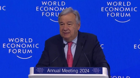 António Guterres (UN Secretary-General) at WEF 2024 in Davos