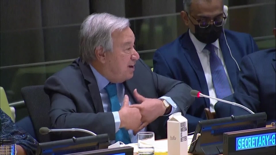 António Guterres (Secretary-General) at the closing of the briefing on the progress on &quot;Our Common Agenda&quot;