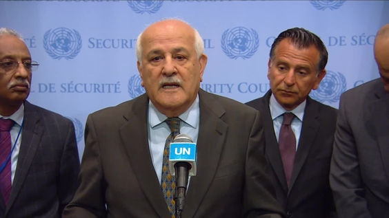 Media Stakeout: Ambassador Riyad Mansour, Permanent Observer of the State of Palestine to the United Nations. Ambassador Mansour will be accompanied by Ambassadors from other Member States