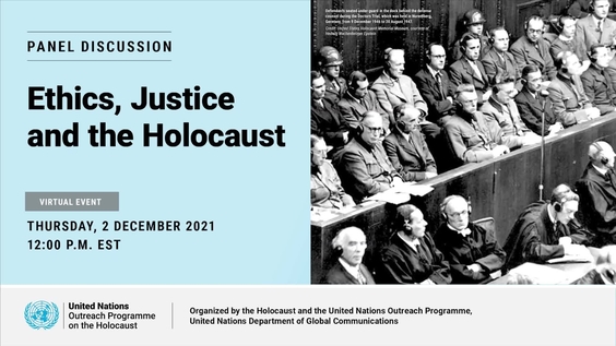 Panel Discussion &quot;Ethics, Justice and the Holocaust&quot; (2 December 2021)